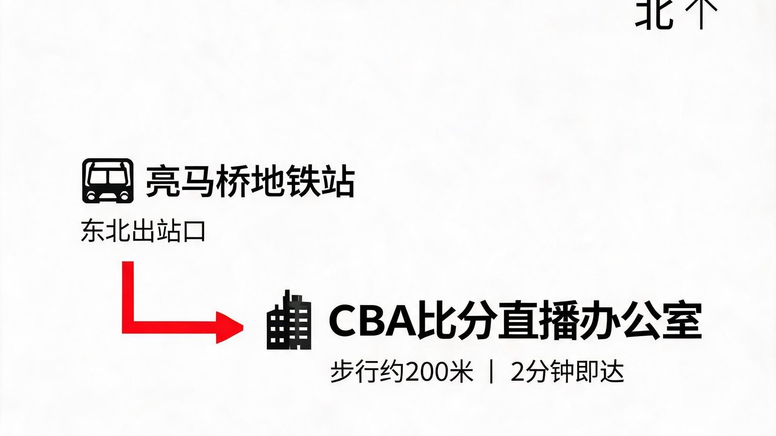 CBA比分直播办公室位置地图示意，亮马桥地铁站附近